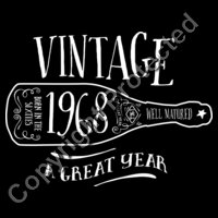 1968 Vintage Tee Design, Great Birthday Present