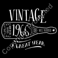 1966 Vintage Tee Design, Great Birthday Present