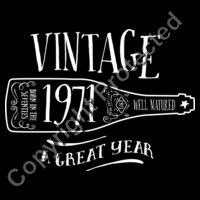 1971 Vintage Tee Design, Great Birthday Present