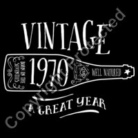 1970 Vintage Tee Design, Great Birthday Present